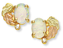 Landstroms opal and diamond earrings