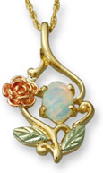 Landstroms opal rose pendant