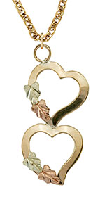 Coleman two heart pendant