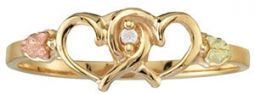 Coleman diamond and heart ladies ring