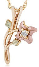 Landstroms diamond flower pendant
