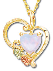 Landstroms opal heart pendant