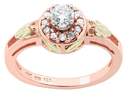 Landstroms pink gold diamond engagement ring